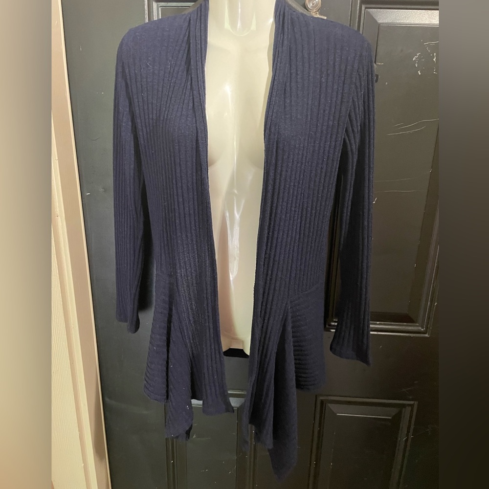 Chris & carols cover up blue long sleeve sweater